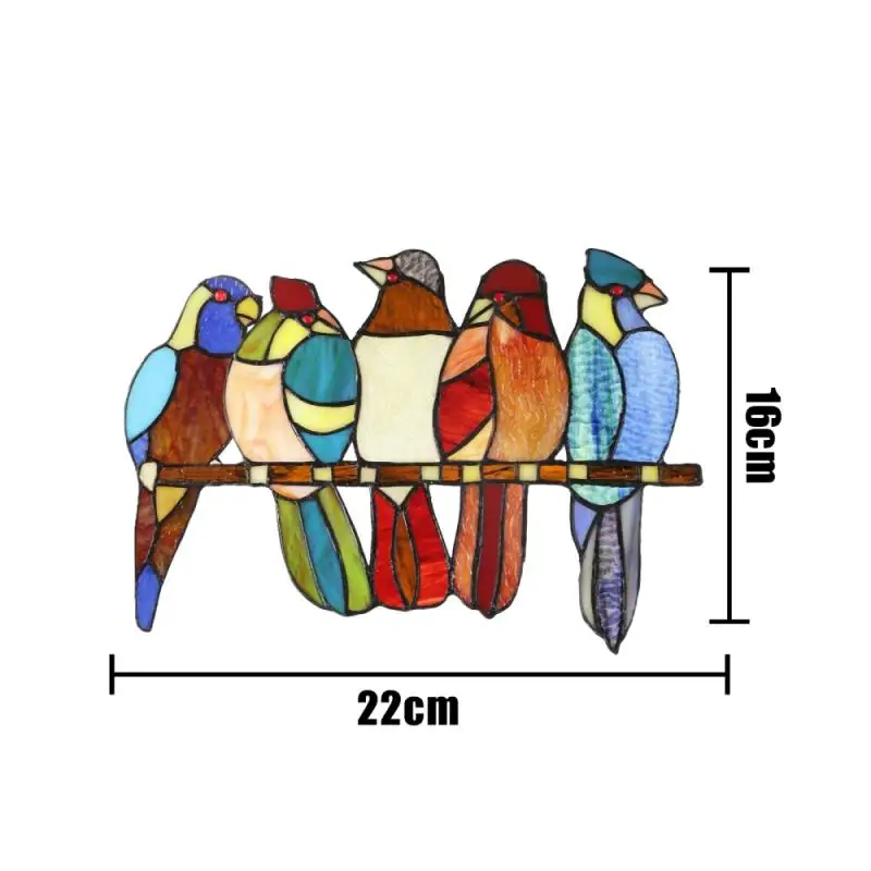 Mansion Asian Gloomy Radošā spīdīgu krāsu putnu logu apdare multicolor laimīgs putnu uzlīmes  mājās, tapetes, karikatūra gudrs dekoratīvās uzlīmes pasūtīt \ Mājas Dekori  > www.alaverdi.lv